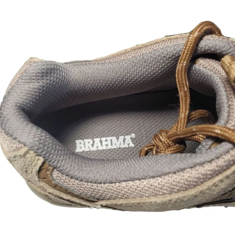 Brahma Rose For Her Steel Toe Shoes Womens 8 Leather Upper Khaki Workwear
